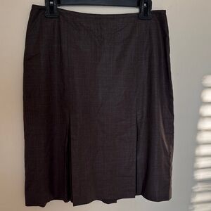 Jones New York Women's Skirt Size 6 Stretch Pleated Brown A line